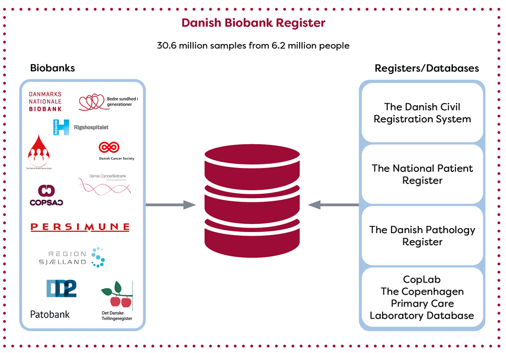 Illustration of Danish Biobank Register October 2023